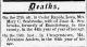 Abraham Anders Death Notice in 22 Nov 1883 Catoctin Clarion Newspaper