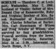 Theodore Schultz Obituary in Lockport Newspaper (date unk)